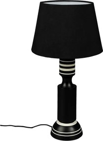 Čierna stolová lampa s textilným tienidlom (výška 60 cm) Virgil – Dutchbone