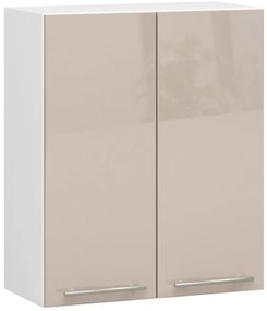 Horná kuchynská skrinka OLIWIA W 60 H720 biela / cappuccino, lesk