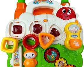 LEAN Toys Vzdelávacie zariadenie Baby Pusher s klavírom
