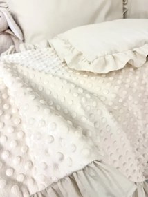 Set do kočíka béžový – deka a vankúšik, obojstranný 100% bavlna a hebká minky, pohodlie pre bábätko