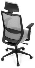 Kancelárska ergonomická stolička SENA — látka, čierna / šedá