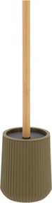 Sada kúpeľňových doplnkov Roza, olivová/s drevenými prvkami
