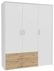 Šatníková skriňa URO 152x190 cm dub artisan/biela