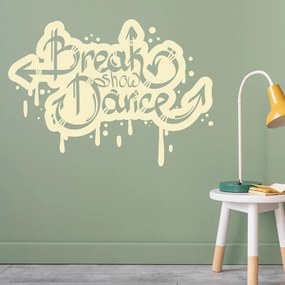Veselá Stena Samolepka Break Dance Farba: béžová, Veľkosť: 80 x 57 cm