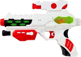 LEAN Toys Kozmická laserová pištoľ so svietiacou maskou meča