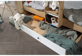 Detská kombinovaná posteľ 90 cm Sami 2 (dub artisan + matná čierna + biele madlá). Vlastná spoľahlivá doprava až k Vám domov. 1085814