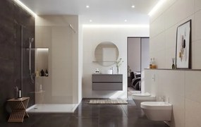 Cersanit Mille, otočná sprchová zástena typu Walk-In 50x200 cm, 8mm číre sklo, chrómový profil, S161-010