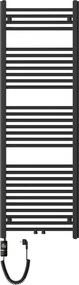 Mexen Mars, elektrické vykurovacie teleso 1500 x 500 mm, 600 W, čierna, W110-1500-500-2600-70