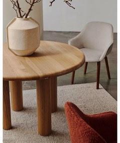 Béžové čalúnené jedálenské kreslo Aleli – Kave Home