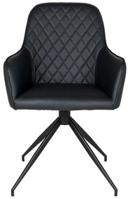 Čierne čalúnené jedálenské kreslo Harbo – House Nordic