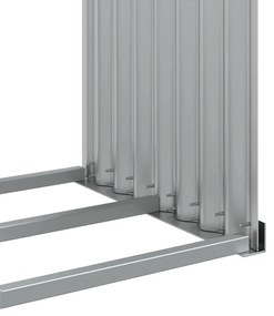 Držiak na polená bledosivý 120x45x140 cm pozinkovaná oceľ