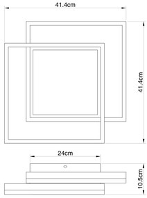 GLOBO SQUARES 67225-24FSH Stropné svietidlo