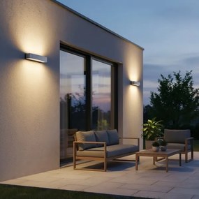 Ideal Lux - Vonkajšie nástenné svietidlo ANDROMEDA 2xE27/60W/230V IP55 šedá