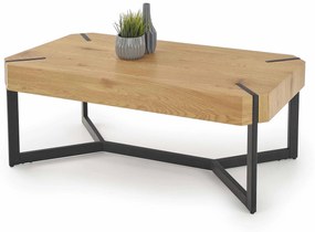 Konferenčný stolík Leisa (prirodné drevo + čierna). Vlastná spoľahlivá doprava až k Vám domov. 1048583