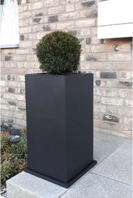 Kvetináč BLOCK, sklolaminát, výška 80 cm, antracit, outlet