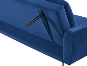 Zamatová rozkladacia pohovka modrá VETTRE Beliani