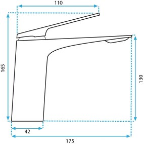 Rea Avalon, umývadlová batéria h-160, zlatá matná, REA-B2703
