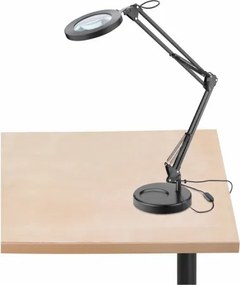 Extol - LED Stmievateľná stolná lampa s lupou LED/8W/5V 2900/4500/7500K čierna