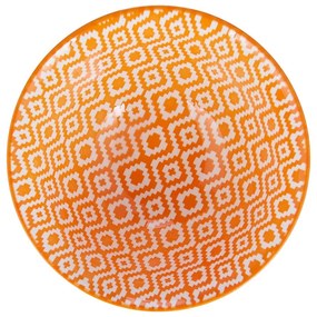 ORNAMENTS Miska 520 ml - modrá/oranžová