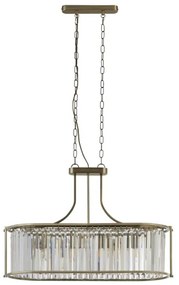 Searchlight 8095-5AB - Luster na reťazi VICTORIA 5xE27/60W/230V mosadz