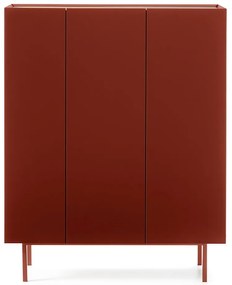 Červená vysoká komoda v dekore duba 95x120 cm Arista – Teulat