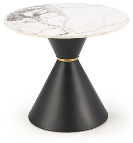 GORETTI_S coffee table, white marble / black