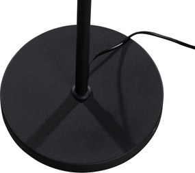 Stojacia lampa čierna s oválnym zamatovým tienidlom 50 cm - Parte