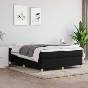 Boxspring posteľ s matracom čierny 140x190 cm látka 3144516