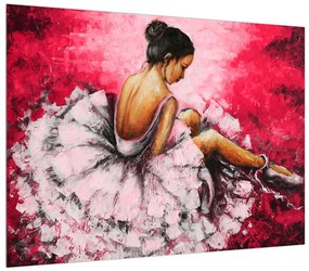 Obraz sediacej baletky (70x50 cm)