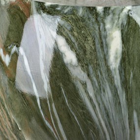 Sada 3 ks keramických květináčů NEVA MARBLE XI zelená/hnědá