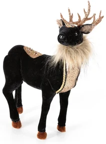 DEKORAČNÁ FIGÚRKA DEER 20X33 CM ČIERNA