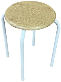 Taburetka DR-N-657 Axel 10895 biela/prirodzené