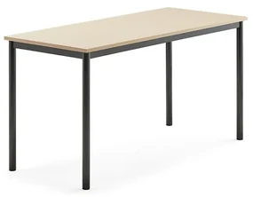 Stôl BORÅS, 1400x600x720 mm, laminát - breza, antracit