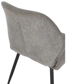 Sivé čalúnené jedálenské kreslá v súprave 2 ks Ansu – Marckeric