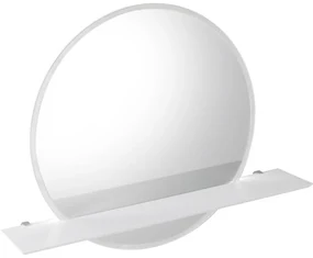 Sapho Sapho, VISO LED podsvietené guľaté zrkadlo priemer 70cm s policou, biela mat, VS070-01