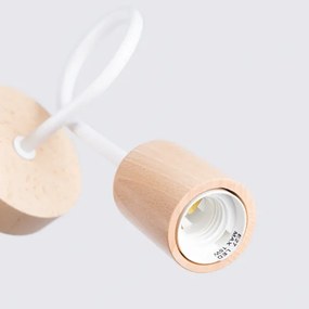 Sollux SL.1473 - Nástenná lampa EMBER 1xE27/15W/230V biela/béžová/buk