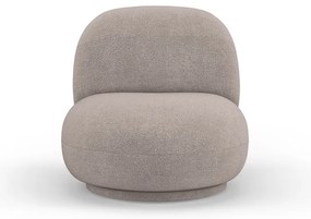 Béžové kreslo z textílie buklé Chuck – Micadoni Home