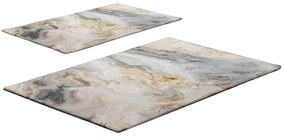 Sivo-béžové kúpeľňové predložky v súprave 2 ks 60x100 cm – Foutastic