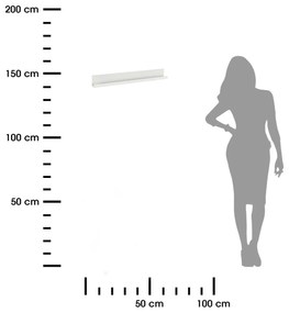 Nástenná polica MDF 58 cm biela