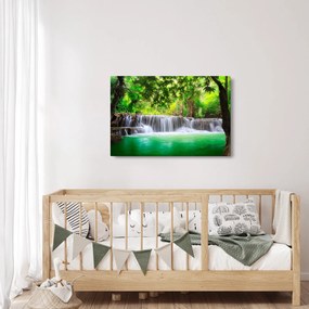 Obraz vodopádu v Kanchanaburi, Thajsko (90x60 cm)
