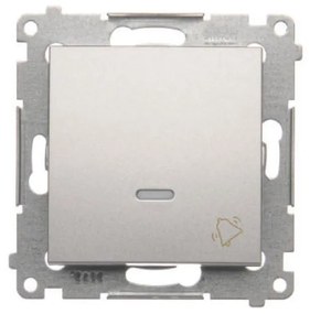 DD1L/43 Tlačidlo zvončeka s podsvietením strieborný mat