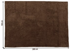 Kondela Obojstranná deka, svetlohnedá, 150x200, DEFANA TYP 1