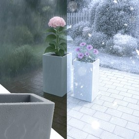 Sada 2 ks kvetináčov 3 square - sivá