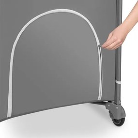 Lionelo - Cestovná postieľka FLOWER Sivý kameň