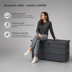 Veľký záhradný a balkónový box antracitový: CARRIE 1190 x 520 x 587 mm