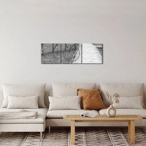 Obraz - Maledivy (s hodinami) (90x30 cm)