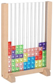 KIK Logická hra Tetris zo dreva a plastu na stojane