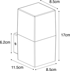 Moderná vonkajšia nástenná lampa sivá IP44 - Denmark