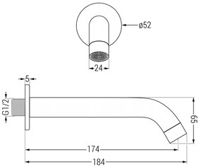 Mexen Kai DR70 podomietková vaňová a sprchová súprava s dažďovou sprchou 30 cm, ružová zlatá, 77602DR70301-60