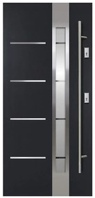 Dvere vchodové Luna S68 2ZA 90P antracit antaba 160